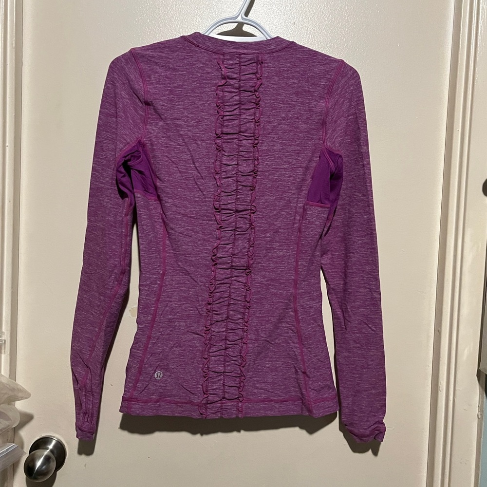 LULULEMON RUN DASH RUFFLE BACK LONG SLEEVE - Picture 8 of 13